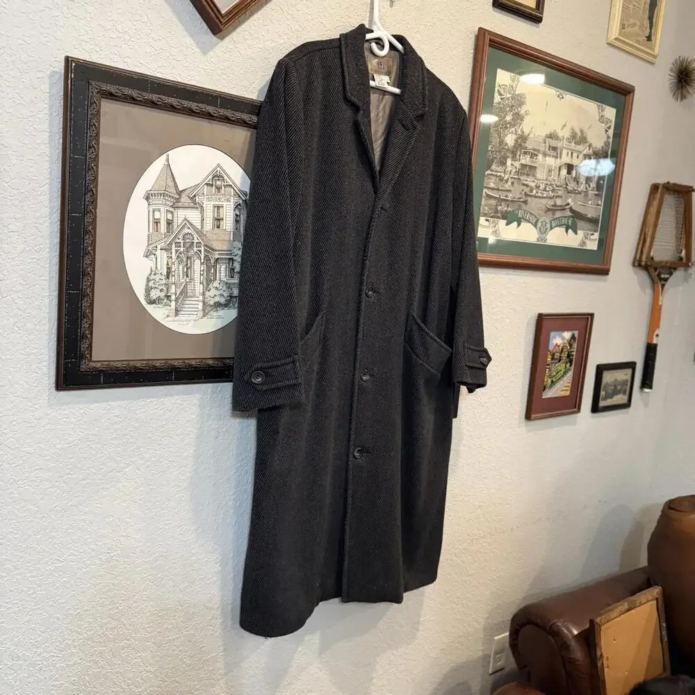Vintage Territory Ahead Wool Duster Trench Coat Designer Jacket Size Mens‎ Large